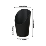 50 Pack 14oz Black Paper Popcorn Box Appetizer Cups, Disposable Snack Cone Cups