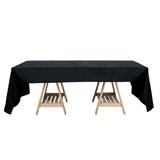 50"x120" Black Polyester Rectangular Tablecloth