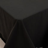 Black Cotton Blend Rectangular Tablecloth Seamless 90x156inch for 8 Foot Table