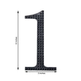 6inch Black Decorative Rhinestone Number Stickers DIY Crafts - 1