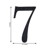 6inch Black Decorative Rhinestone Number Stickers DIY Crafts - 7