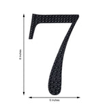 8 inch Black Decorative Rhinestone Number Stickers DIY Crafts - 7