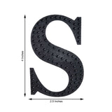 4inch Black Decorative Rhinestone Alphabet Letter Stickers DIY Crafts - S