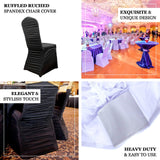 Ivory Rouge Stretch Spandex Fitted Banquet Slip On Chair Cover