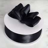 50 Yards 1.5inch Black Single Face Decorative Satin Ribbon