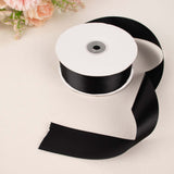 50 Yards 1.5inch Black Single Face Decorative Satin Ribbon