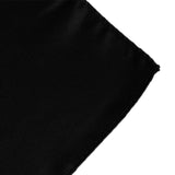 72x72inch Black Lamour Satin Table Overlay, Square Tablecloth Topper