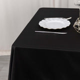 54" Black Premium Scuba Wrinkle Free Square Tablecloth, Scuba Polyester Tablecloth