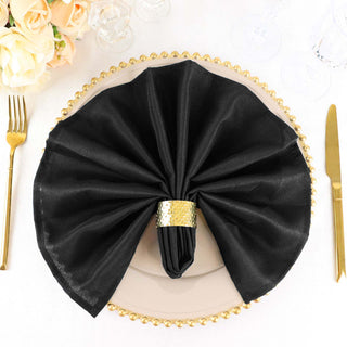 Black Seamless Cloth Dinner Napkins - Add Elegance to Your Tablescape
