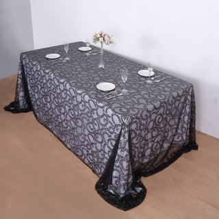 Captivating Black Sequin Tablecloth for Elegant Event Decor