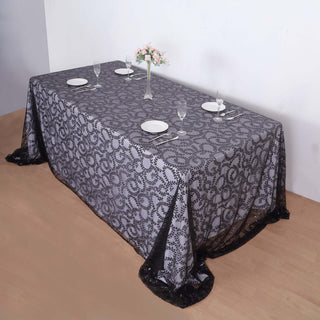 Captivating Black Sequin Tablecloth for Elegant Event Decor