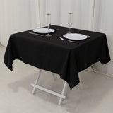 54x54inch Black Cotton Blend Square Tablecloth