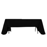 60"x126" Fire Retardant Black Tablecloth Premium Polyester Rectangular Table Cover