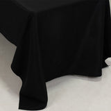 60"x126" Fire Retardant Black Tablecloth Premium Polyester Rectangular Table Cover