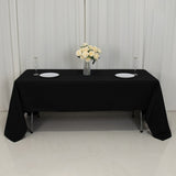 60"x126" Fire Retardant Black Tablecloth Premium Polyester Rectangular Table Cover