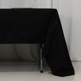 60"x126" Fire Retardant Black Tablecloth Premium Polyester Rectangular Table Cover