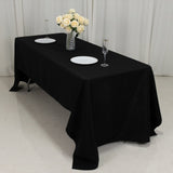 60"x126" Fire Retardant Black Tablecloth Premium Polyester Rectangular Table Cover