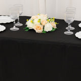 Black Fitted Polyester Rectangular Tablecloth 4ft for 48x24x42inch Tables