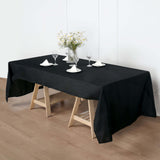 50"x120" Black Polyester Rectangular Tablecloth