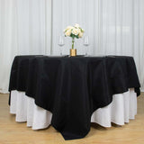 90"x90" Black 220GSM Premium Polyester Square Table Overlay