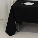 60"x126" Fire Retardant Black Tablecloth Premium Polyester Rectangular Table Cover