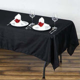 60"x102" Black Polyester Rectangular Tablecloth