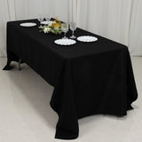 60"x126" Fire Retardant Black Tablecloth Premium Polyester Rectangular Table Cover