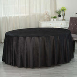 Premium Velvet 120" Round Tablecloth Black - Reusable Soft & Seamless Table Cover for Upscale Events