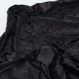 6ft Black Crushed Velvet Spandex Fitted Rectangular Table Cover