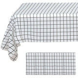 5 Pack Black White Grid Rectangle Plastic Table Covers Checkered PVC Waterproof