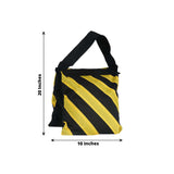 4 Pack | Heavy Duty Black/Yellow Sand Saddle Bag For Backdrop Stands