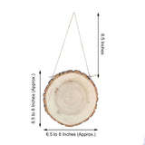 2 Pack | 8" Dia | Natural Blank Hanging DIY Wood Sign | Round Wood Plaques