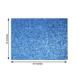 6 Pack | Royal Blue Sparkle Placemats, Non Slip Decorative Rectangle Glitter Table Mat