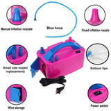 600W Hot Pink Dual Nozzle Electric Balloon Pump, Balloon Blow Up Machine