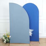 7ft Matte Dusty Blue Spandex Half Moon Chiara Backdrop Stand Cover