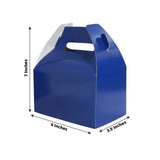 25 Pack Royal Blue Candy Gift Tote Gable Boxes, Party Favor Treat Bags - 6x3.5x7inch