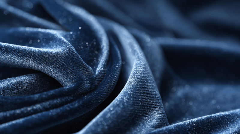 Blue Velvet Fabric Close Up