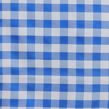 60"x102" White Blue Buffalo Plaid Rectangle Tablecloth, Checkered Polyester Linen Tablecloth#whtbkgd