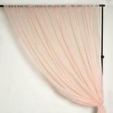 Blush/Rose Gold Fire Retardant Sheer Organza Premium Curtain Panel Backdrops With Rod Pockets