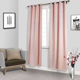 Rose Gold Embossed Thermal Blackout Soundproof Curtain Panels With Chrome Grommet Window Treatment