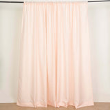 2 Pack Blush Polyester Event Curtain Drapes, 10ftx8ft Backdrop Event Panels With Rod Pockets 130 GSM