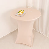 Blush Highboy Spandex Cocktail Table Cover, Fitted Stretch Tablecloth