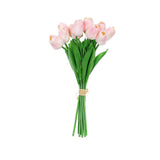 10 Stems | 13inches Blush/Rose Gold Artificial Foam Tulip Flower Bouquets