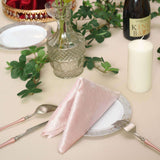 5 Pack | Blush Premium Sheen Finish Velvet Cloth Dinner Napkins