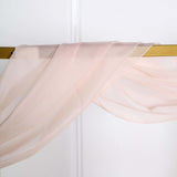 18ft Blush/Rose Gold Wedding Arch Drapery Fabric Window Scarf Valance Sheer Organza Linen