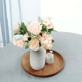 2 Bouquets | Blush/Rose Gold Artificial Silk Peony Flower Arrangement