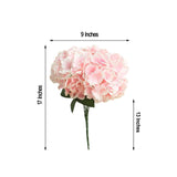 5 Bushes | Blush / Pink Artificial Silk Hydrangea Flower Bouquets