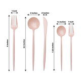 50 Pack | Blush Pink Premium Plastic Silverware Set