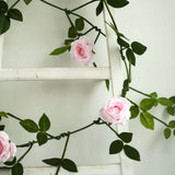 6ft | Blush/Rose Gold Real Touch Artificial Rose & Leaf Flower Garland Vine