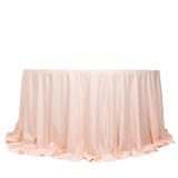 132inch Blush Premium Scuba Wrinkle Free Round Tablecloth, Scuba Polyester Tablecloth